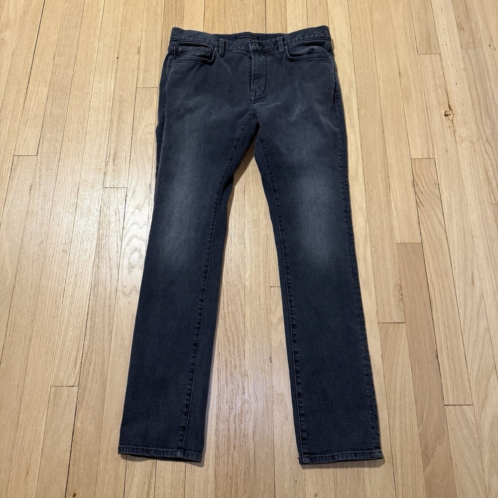 John Varvatos Wight Skinny Jeans Mens 33 (Fits 33x31) Gray Wash Stretch Denim